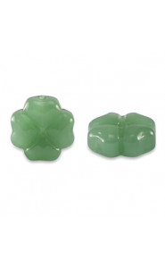 Glasperle 12mm Glücksklee - Vine green